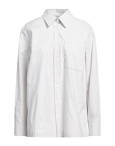 PESERICO Striped shirt White 97% Cotton, 3% Elastane