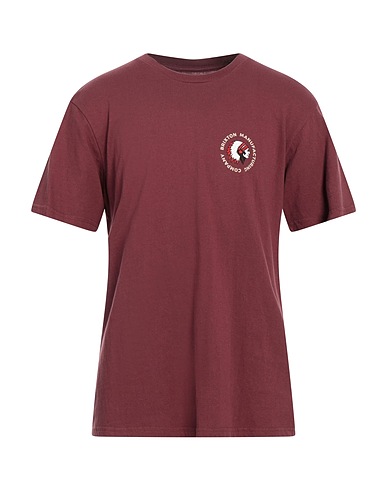 BRIXTON T-shirt Bordeaux 100% Cotone