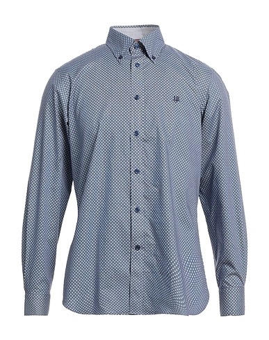 HARMONT & BLAINE Patterned shirt Navy blue 100% Cotton