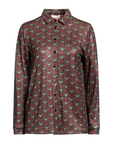 SIYU Patterned shirts & blouses Burgundy 95% Viscose, 5% Elastane