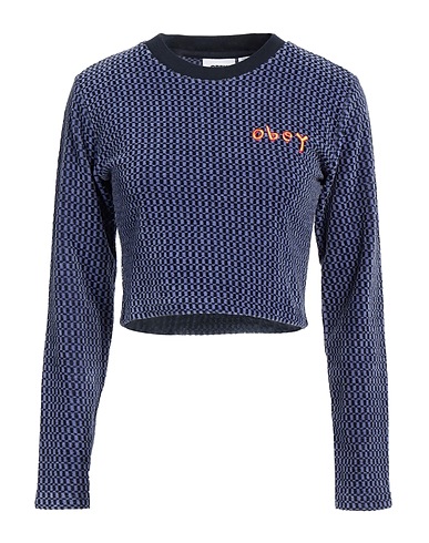 OBEY Crop top Pastel blue 100% Cotton