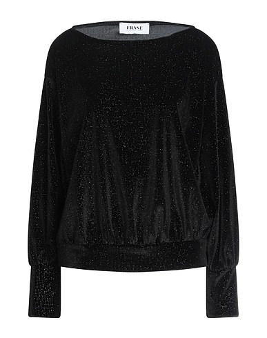 FRASE FRANCESCA SEVERI Top Black 92% Polyester, 8% Elastane