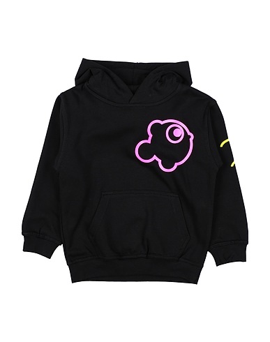 JAMES & NICHOLSON Hooded track jacket  Black 80% Cotton, 20% Elastane