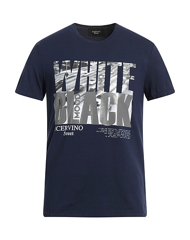 SCERVINO T-shirt Midnight blue 95% Cotton, 5% Elastane