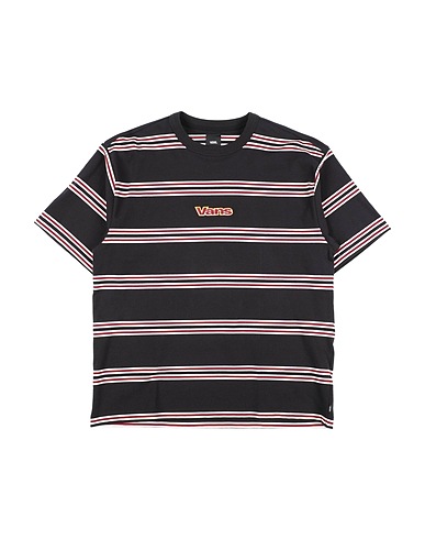 VANS T-shirt WARDMAN STRIPE SS KNIT SHIRT
 Black 100% Cotton