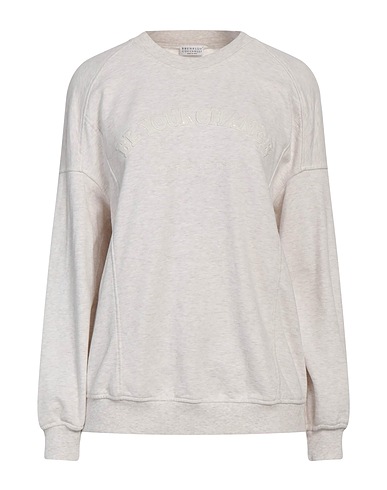 BRUNELLO CUCINELLI Sweatshirt Light grey 100% Cotton, Elastane, Polyester