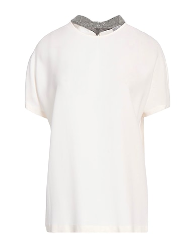 BRUNELLO CUCINELLI Шелковый топ 100% Шелк, Бессвинцовая латунь Ecobrass