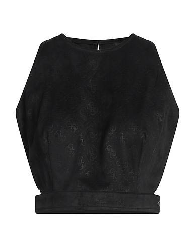 GUESS Crop top Nero 90% Poliestere, 10% Elastan