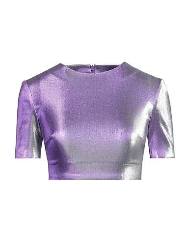 AREA Crop top Purple 44% Cotton, 31% Polyamide, 21% Polyester, 4% Elastane