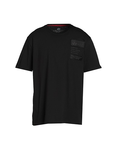 ALPHA INDUSTRIES T-Shirt Schwarz 100% Baumwolle