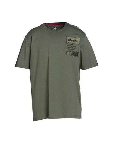 ALPHA INDUSTRIES T-shirt Military green 100% Cotton