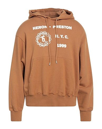 HERON PRESTON Hooded sweatshirt Camel 100% Cotton