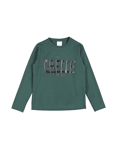 GAëLLE Paris T-shirt Dark green 96% Cotton, 4% Elastane