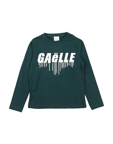GAëLLE Paris T-shirt Dark green 93% Cotton, 7% Elastane