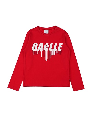 GAëLLE Paris T-shirt Red 93% Cotton, 7% Elastane