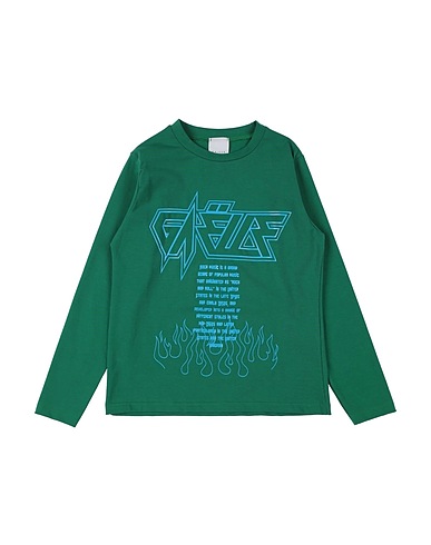 GAëLLE Paris T-shirt Green 93% Cotton, 7% Elastane