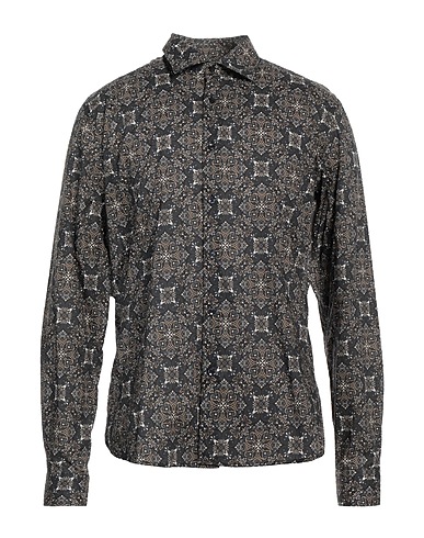 STILOSOPHY Patterned shirt Midnight blue 100% Cotton