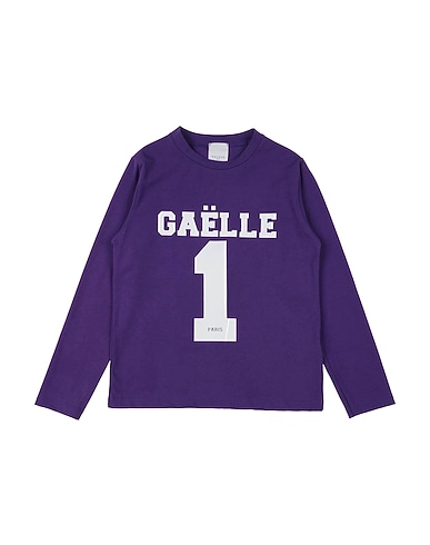 GAëLLE Paris T-shirt Purple 93% Cotton, 7% Elastane