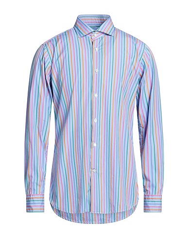 GUGLIELMINOTTI Striped shirt Light blue 100% Cotton