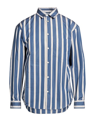 DNL Gestreiftes Hemd Taubenblau 100% Baumwolle