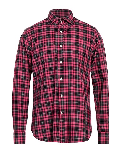 GUGLIELMINOTTI Checked shirt Magenta 100% Cotton