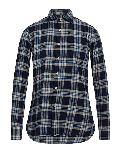DNL Checked shirt Navy 100% Cotton