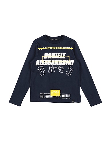DANIELE ALESSANDRINI T-shirt Blu notte 100% Cotone