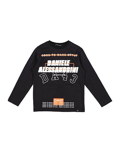 DANIELE ALESSANDRINI T-Shirt NERO 100% Baumwolle