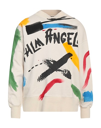 PALM ANGELS Felpa Beige 100% Cotone, Poliestere