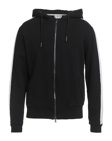 BALLANTYNE Hooded track jacket  Black 100% Cotton
