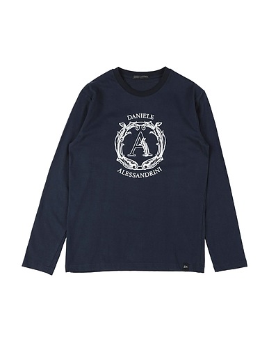 DANIELE ALESSANDRINI T-shirt Midnight blue 100% Cotton