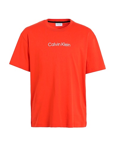 CALVIN KLEIN T-shirt Orange 100% Cotton