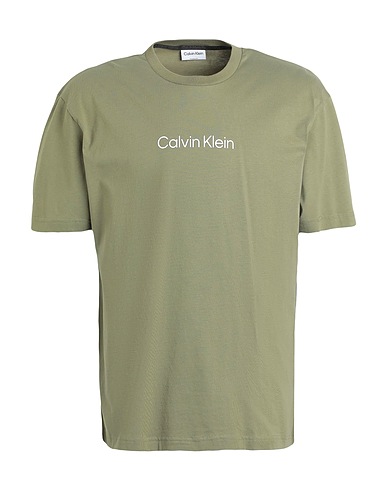CALVIN KLEIN T-shirt Military green 100% Cotton