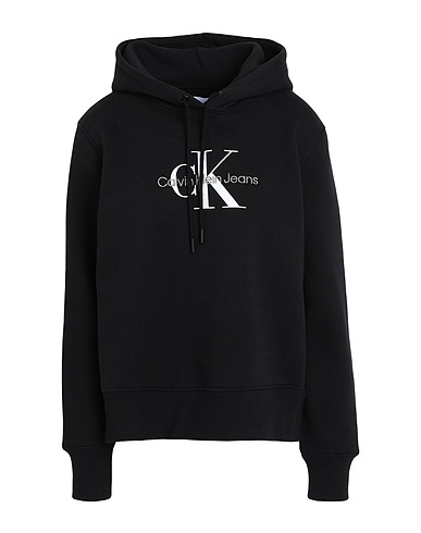 CALVIN KLEIN JEANS Felpa Nero 39% Cotone, 38% Poliestere, 23% Cotone riciclato