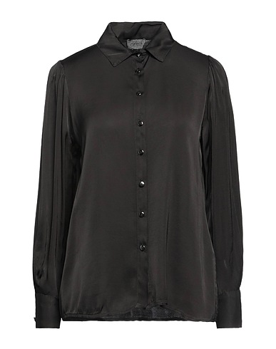 BERNA Solid color shirts & blouses Black 100% Viscose