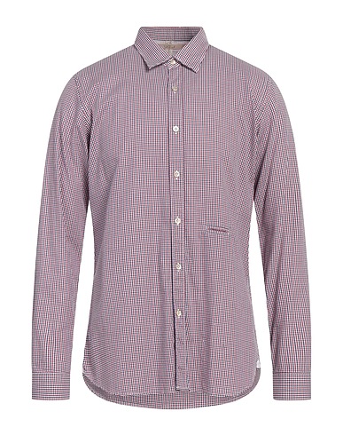 DNL Patterned shirt Burgundy 100% Cotton, Polyamide