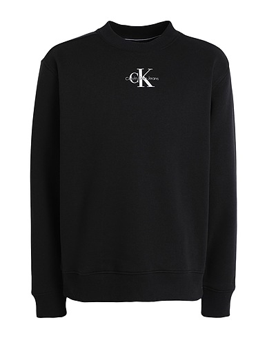 CALVIN KLEIN JEANS Sweatshirt Schwarz 39% Baumwolle, 38% Polyester, 23% Post-Consumer recycelte Baumwolle