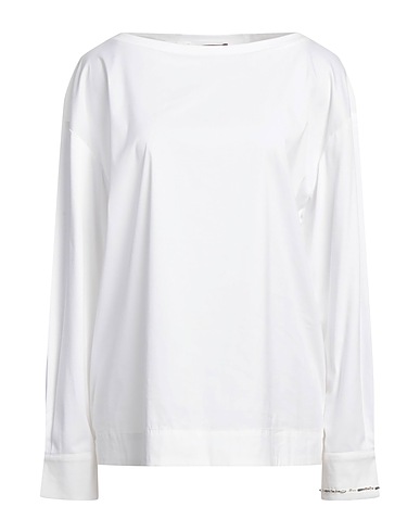 MAX MARA STUDIO T-shirt White 68% Cotton, 26% Polyamide, 6% Elastane