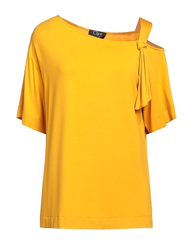 CLIPS T-shirt Yellow 95% Viscose, 5% Elastane