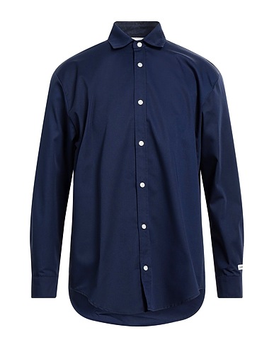 DRÔLE DE MONSIEUR Chemise de couleur unie Bleu nuit 65% Polyester, 35% Coton