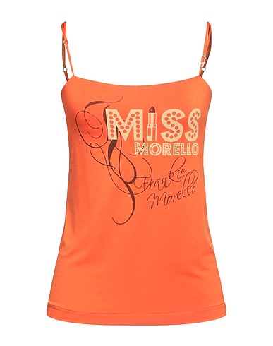 FRANKIE MORELLO Tank top Orange 95% Viscose, 5% Elastane