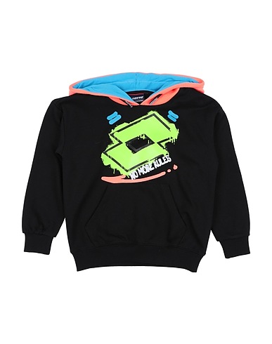 LOTTO Sweatshirt Black 80% Cotton, 20% Polyester