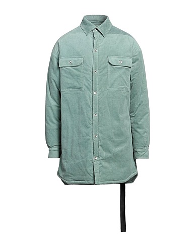 DRKSHDW by RICK OWENS Coat Sage green 97% Cotton, 3% Elastane