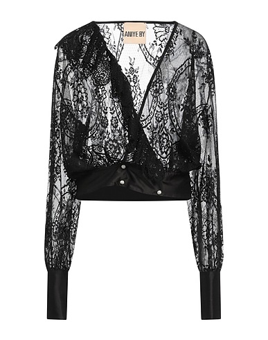 ANIYE BY Lace shirts & blouses Black 54% Polyamide, 46% Cotton, Polyester