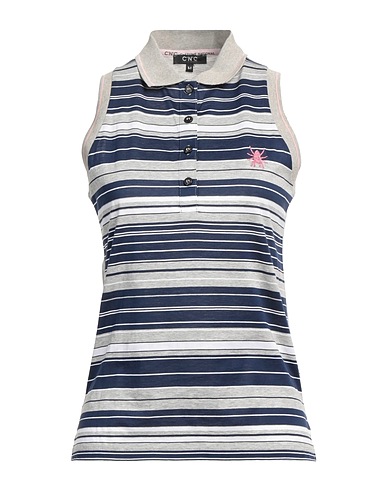C'N'C' COSTUME NATIONAL Polo shirt Light grey 100% Cotton