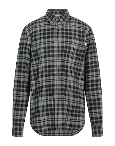 TIMBERLAND Checked shirt Sage green 100% Cotton