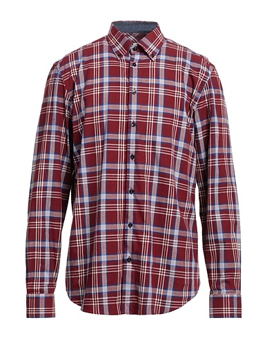 ART' É Camicia a quadri Bordeaux 100% Cotone