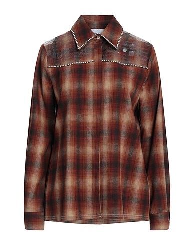 SFIZIO STUDIO Patterned shirts & blouses Rust 34% Viscose, 33% Polyester, 32% Wool, 1% Elastane