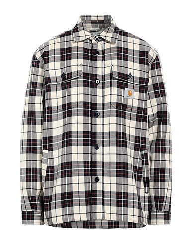 CARHARTT Camicia a quadri Panna 100% Cotone