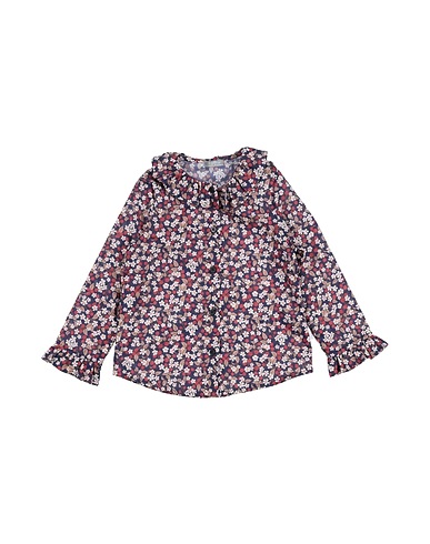 IL GUFO Camicie  e bluse fantasia Blu notte 100% Cotone